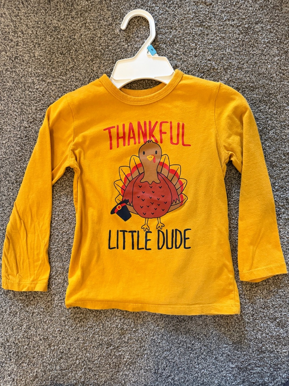 The Children's Place Mustard Yellow 'Thankful Little Dude' Long-Sleeve Tee